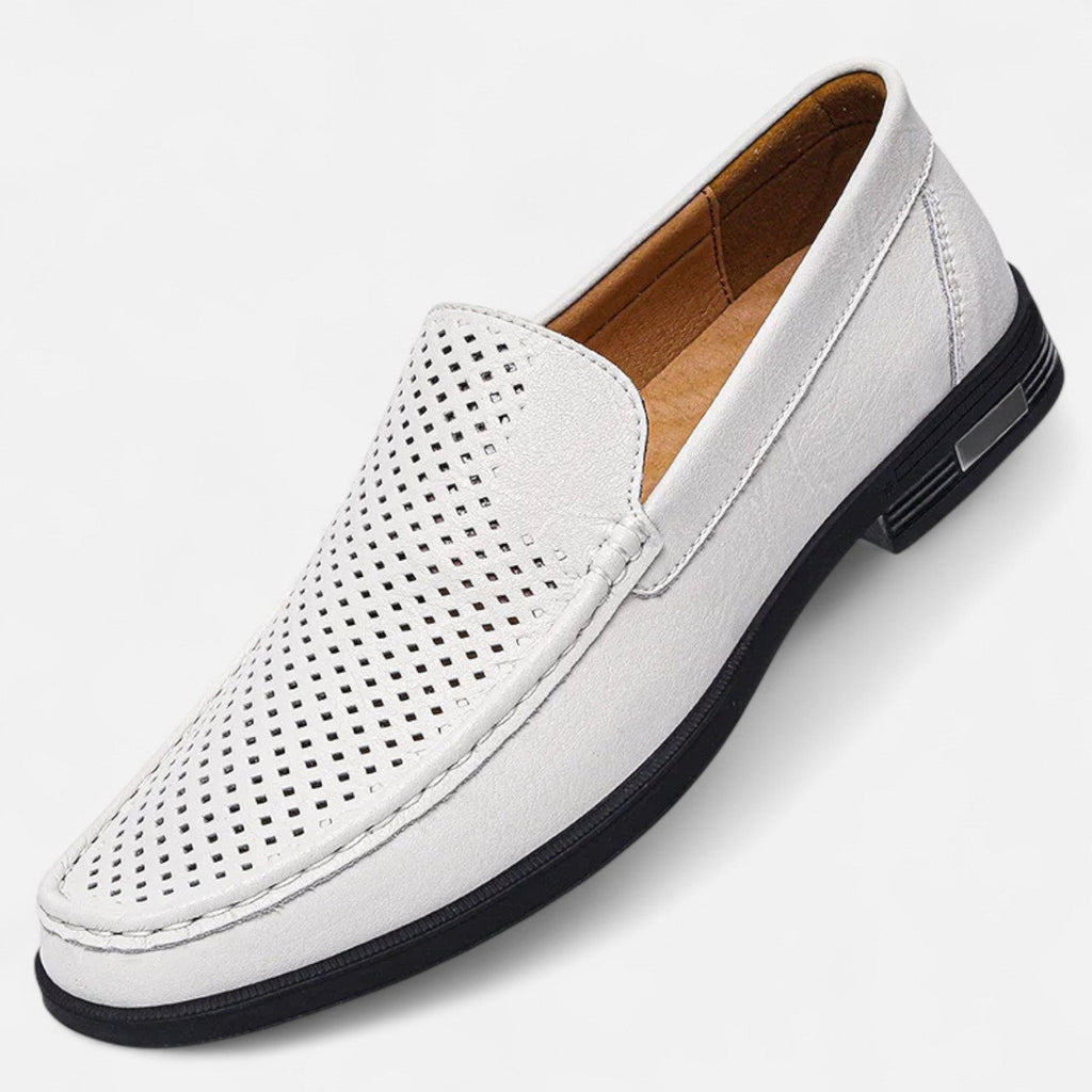 Men's Leather Moccasins – Elegant Office and Wedding Shoes – Classic Design for Formal Occasions