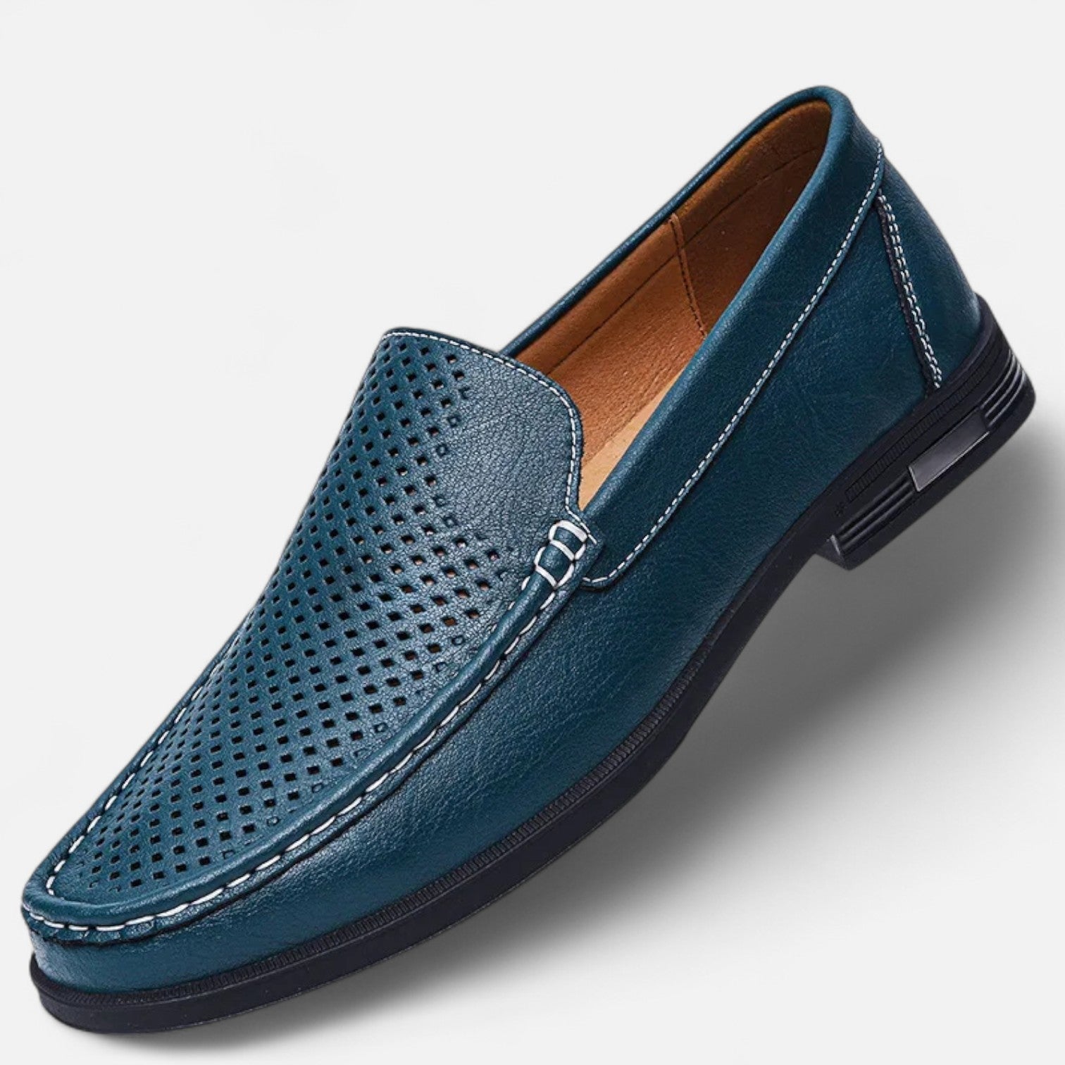 Men's Leather Moccasins – Elegant Office and Wedding Shoes – Classic Design for Formal Occasions