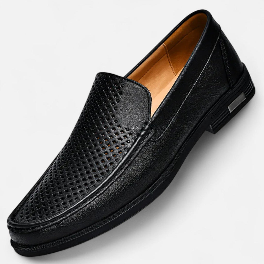 Men's Leather Moccasins – Elegant Office and Wedding Shoes – Classic Design for Formal Occasions