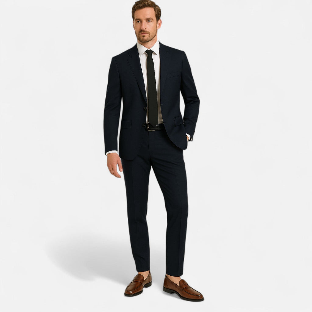 Men's Leather Penny Loafers – Black Elegant Office and Occasion Footwear