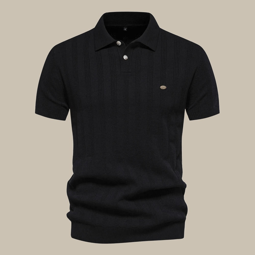 Men's Merino Wool Polo Shirt - Short Sleeve, Casual Style for Everyday Wear, Comfortable Fit