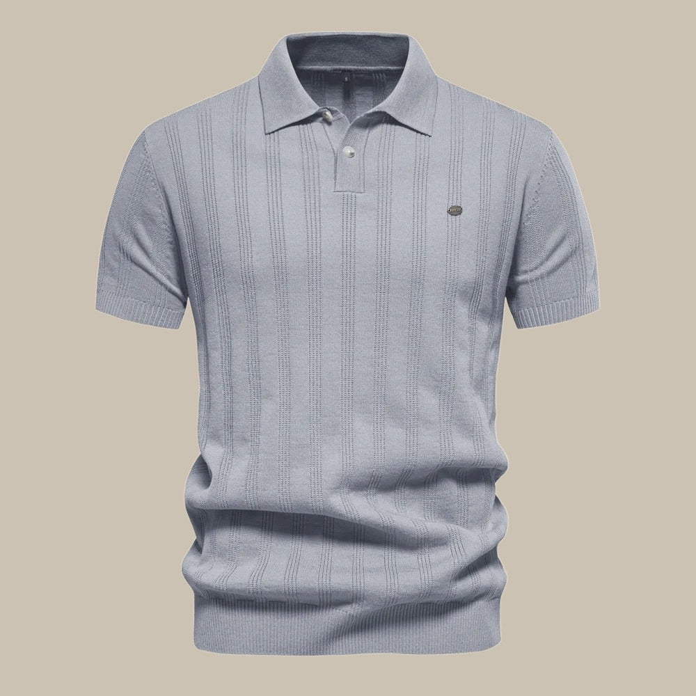 Men's Merino Wool Polo Shirt - Short Sleeve, Casual Style for Everyday Wear, Comfortable Fit