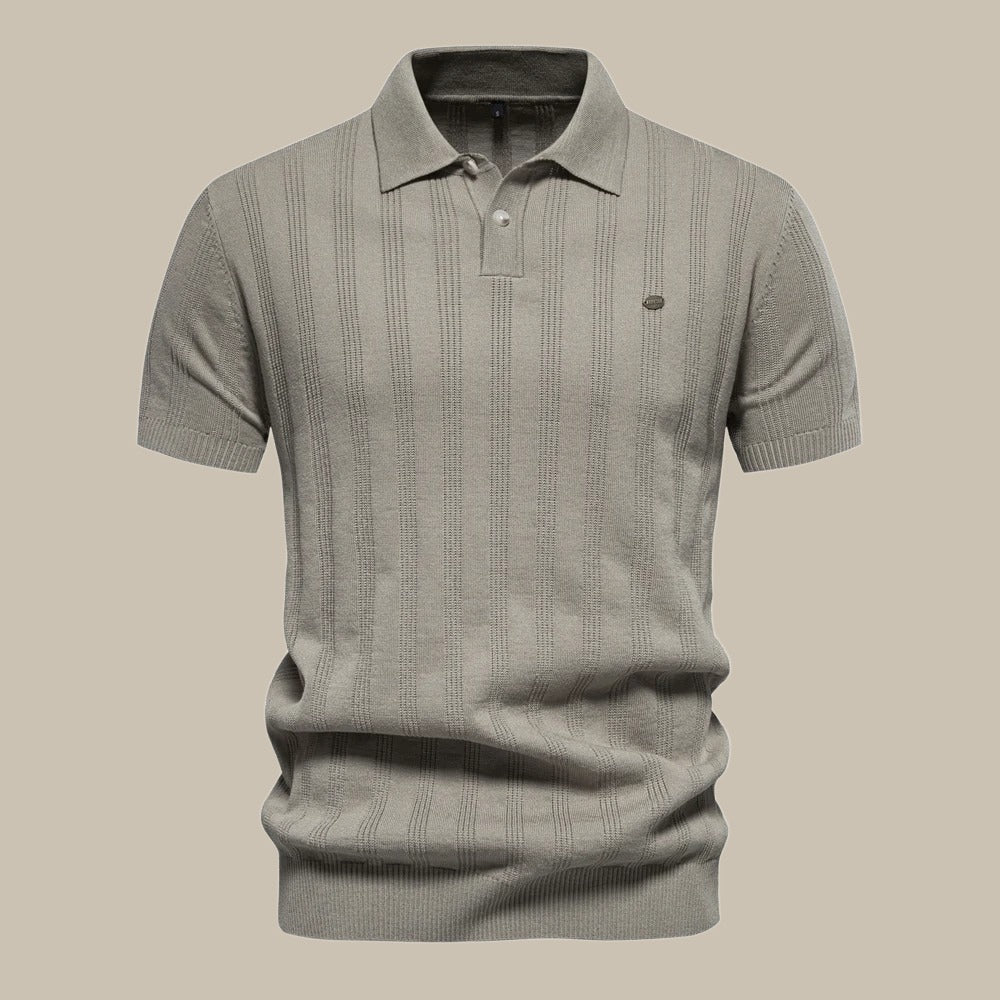 Men's Merino Wool Polo Shirt - Short Sleeve, Casual Style for Everyday Wear, Comfortable Fit
