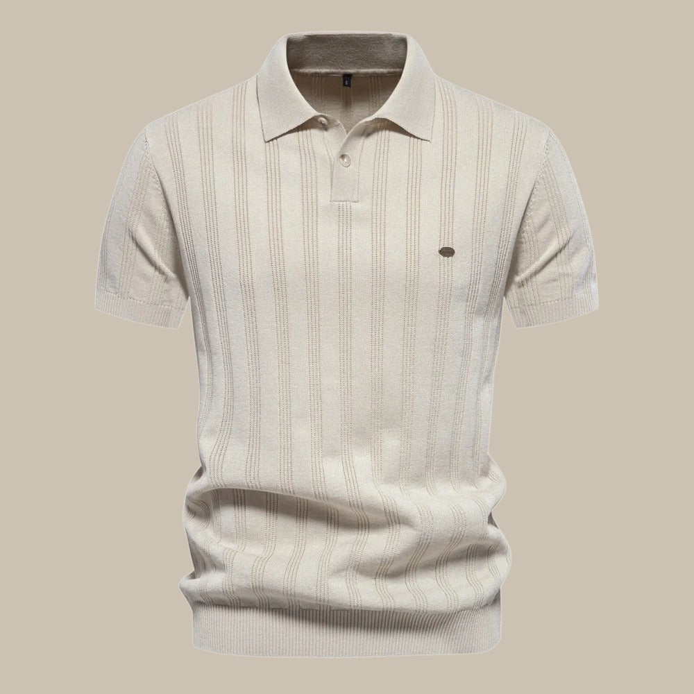 Men's Merino Wool Polo Shirt - Short Sleeve, Casual Style for Everyday Wear, Comfortable Fit