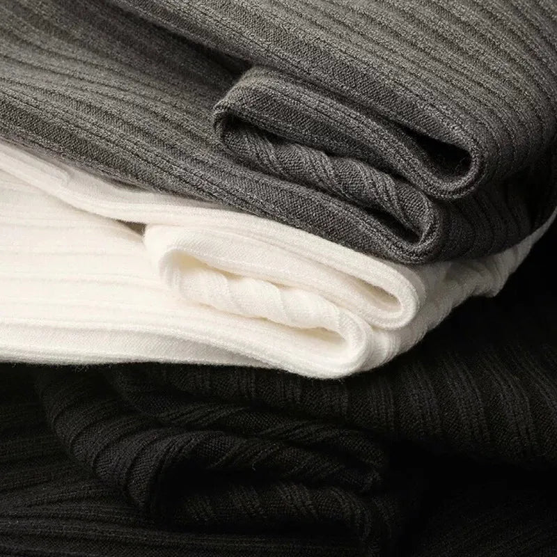 Men's Merino Wool Zipper Polo Sweater for Casual Wear - Lightweight, Breathable, Stylish Design