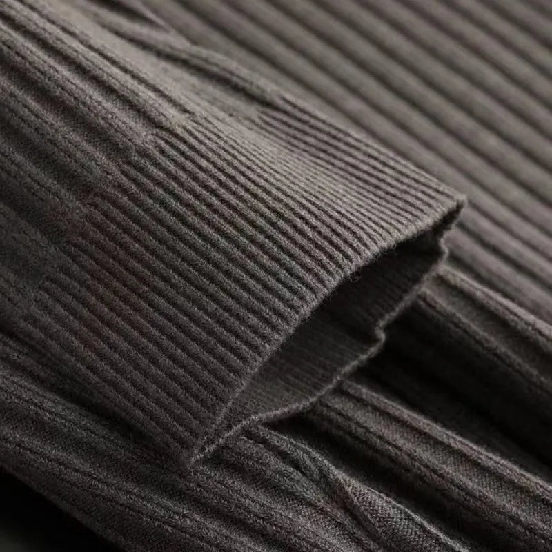 Men's Merino Wool Zipper Polo Sweater for Casual Wear - Lightweight, Breathable, Stylish Design