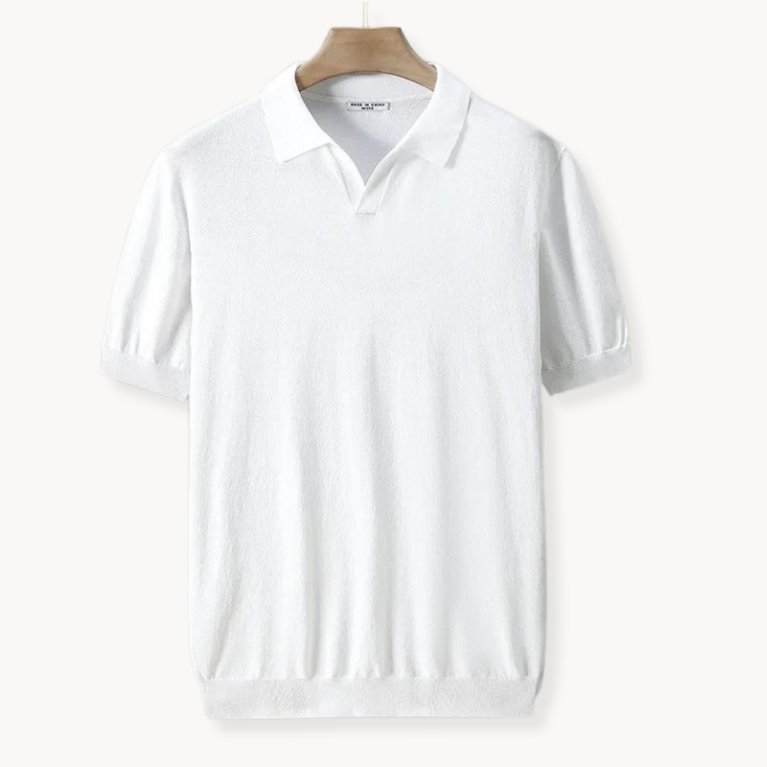 Men's Relaxed Fit Cotton Polo Shirt for Casual Wear - Comfortable Short Sleeve Design
