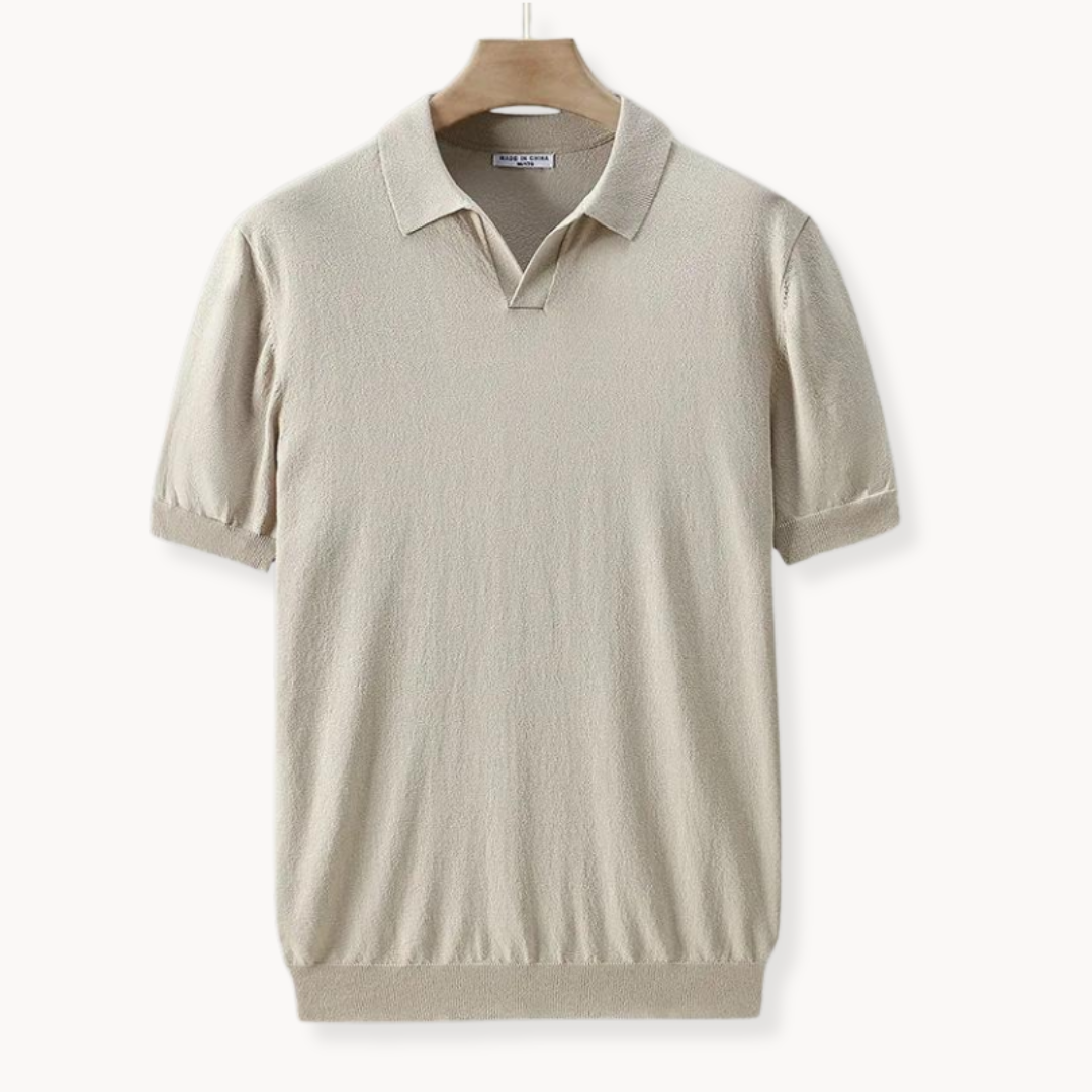 Men's Relaxed Fit Cotton Polo Shirt for Casual Wear - Comfortable Short Sleeve Design