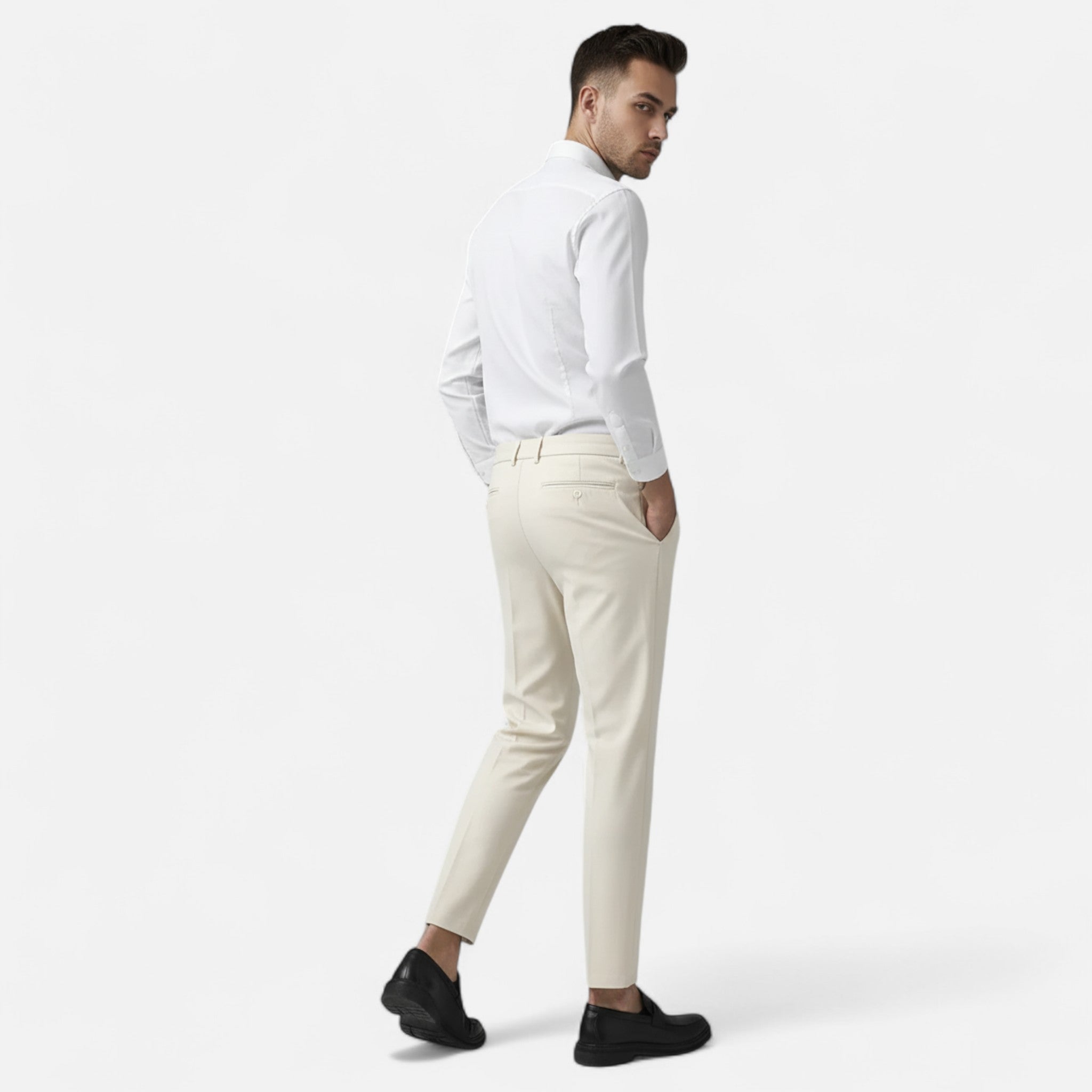 Men's Stretch Dress Pants | Premium Elegance | Formal Wear | Comfortable Fit | Versatile for Work or Events