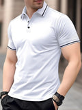 Men's Summer Golf Polo Shirt - Breathable Fabric, Classic Fit, Ideal for Outdoor Sports and Casual Wear