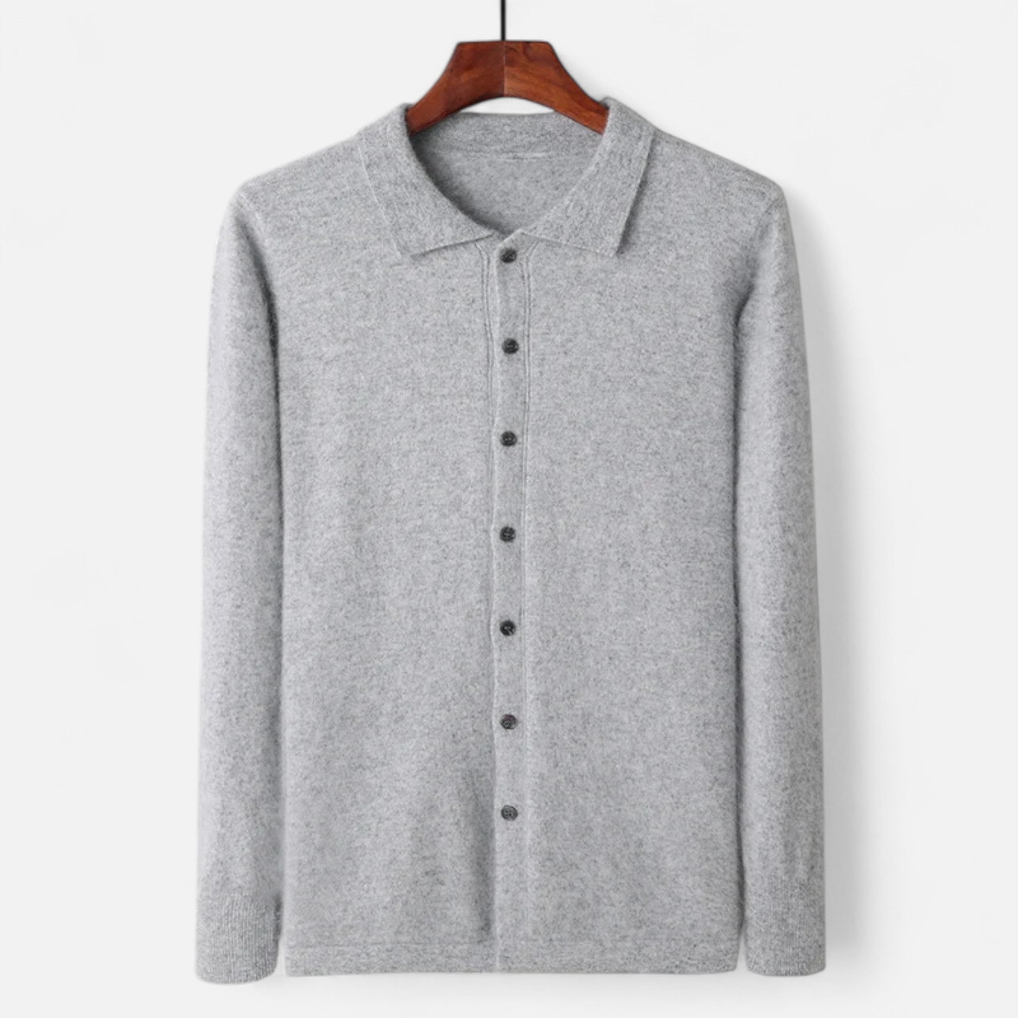 Men's Timeless Polo Collar Sweater Jacket | Classic Knit Design for Casual Wear | Versatile Outerwear for All Seasons