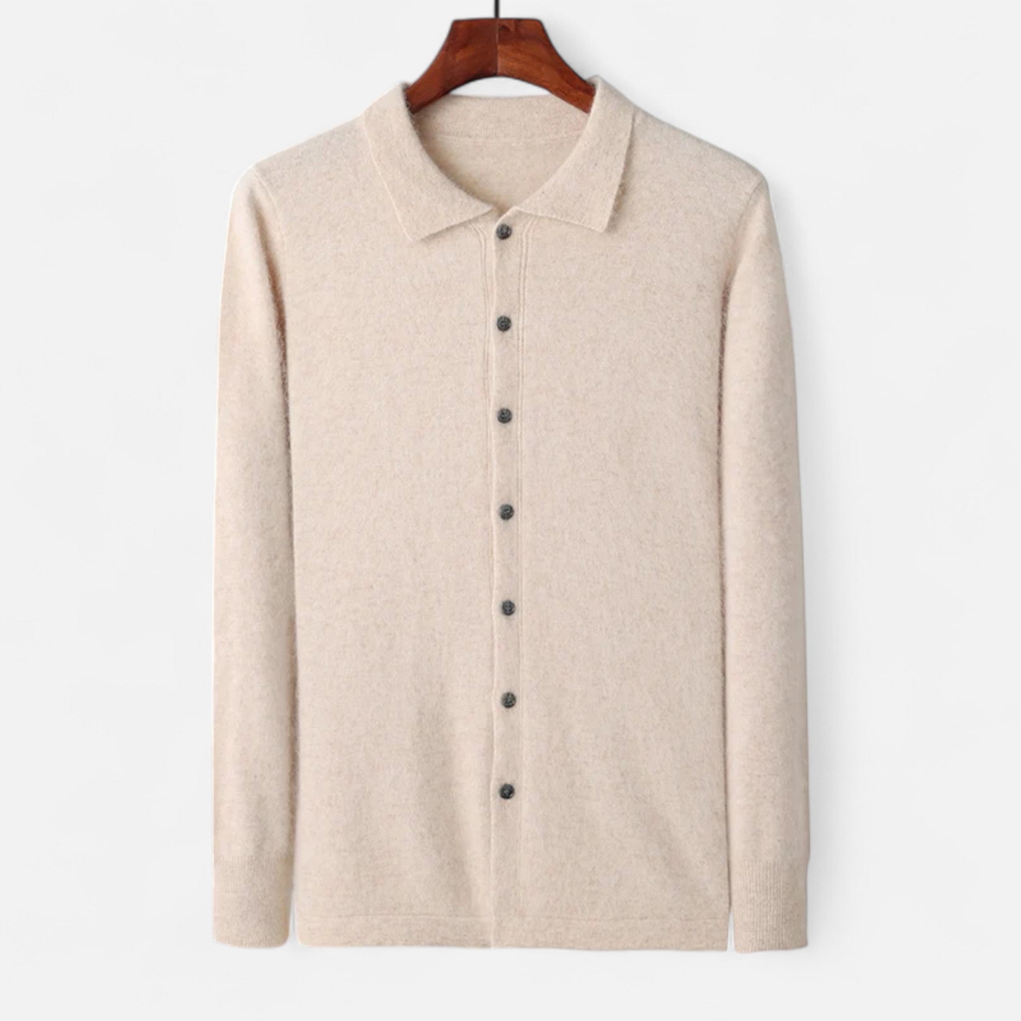 Men's Timeless Polo Collar Sweater Jacket | Classic Knit Design for Casual Wear | Versatile Outerwear for All Seasons