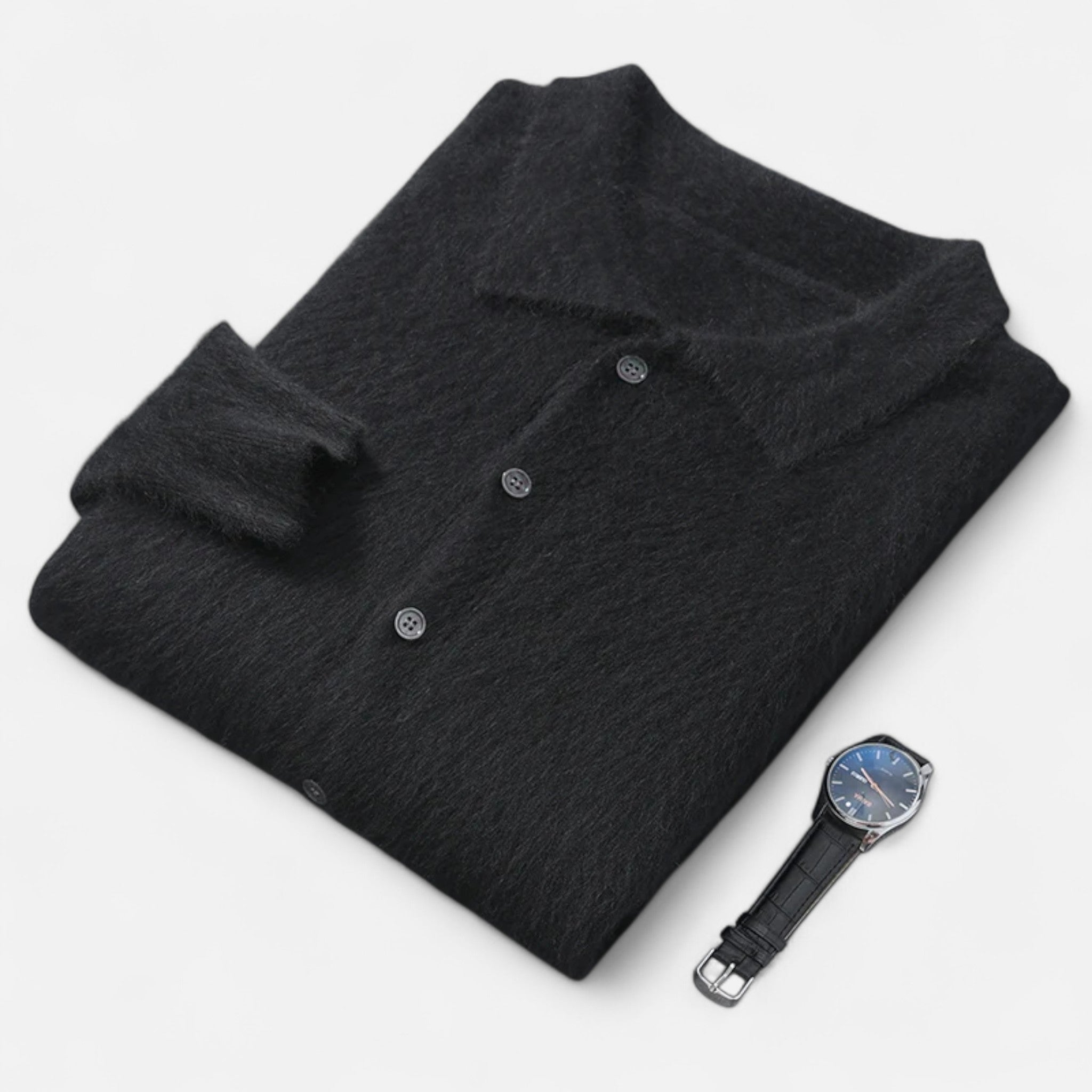 Men's Timeless Polo Collar Sweater Jacket | Classic Knit Design for Casual Wear | Versatile Outerwear for All Seasons