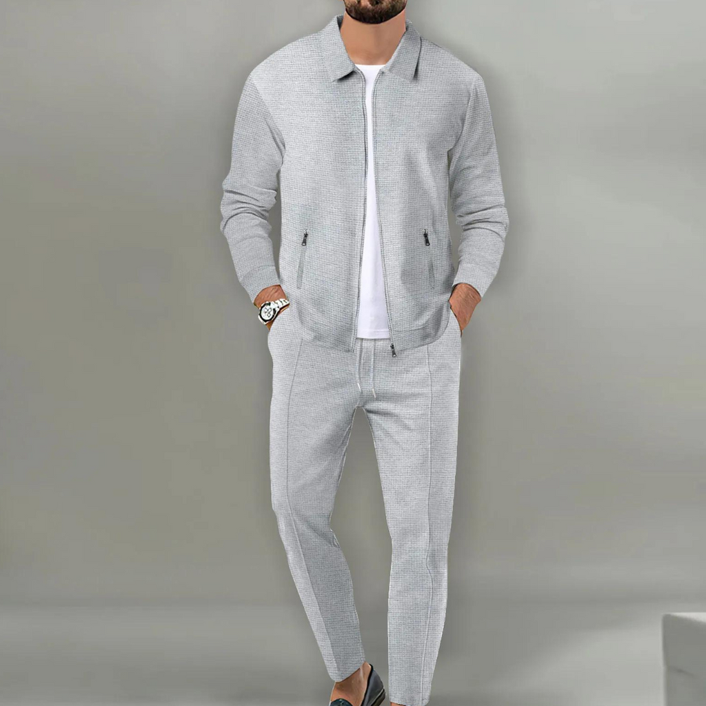 Men's Two-Piece Outfit Set - Comfortable Cotton Fabric - Casual Style for Everyday Wear - Available in Multiple Sizes