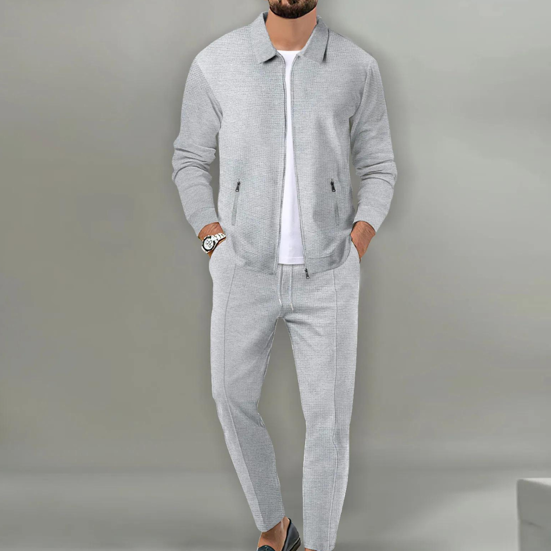 Men's Two-Piece Outfit Set - Comfortable Cotton Fabric - Casual Style for Everyday Wear - Available in Multiple Sizes