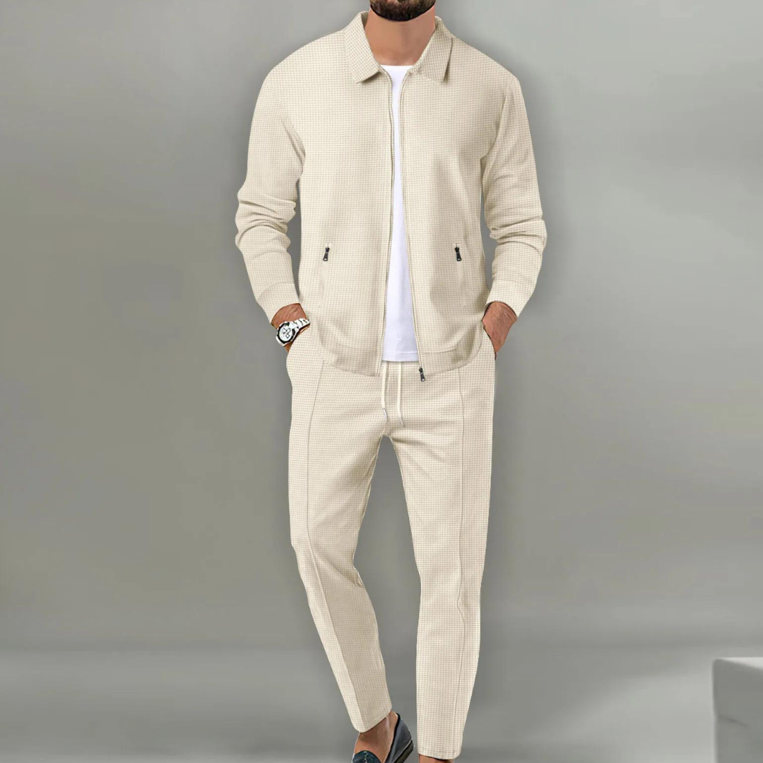 Men's Two-Piece Outfit Set - Comfortable Cotton Fabric - Casual Style for Everyday Wear - Available in Multiple Sizes