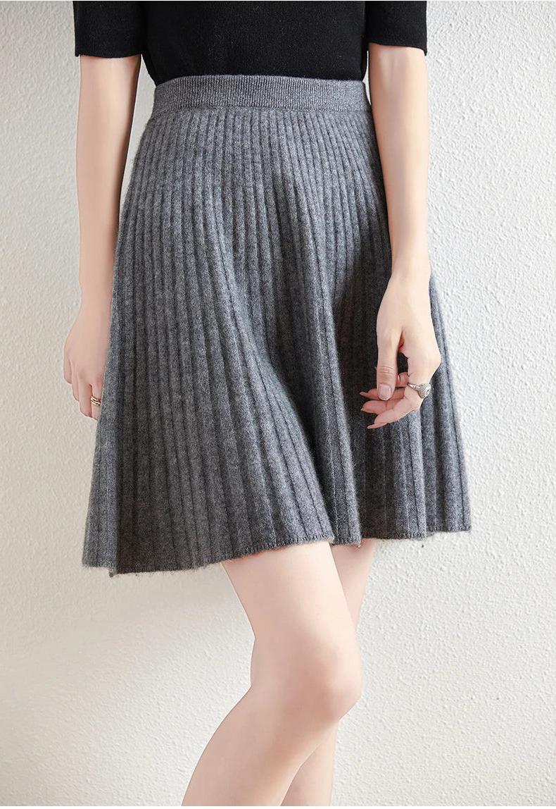 Merino Wool Midi Skirt for Women - Comfortable and Stylish Everyday Wear - Versatile Fashion Essential