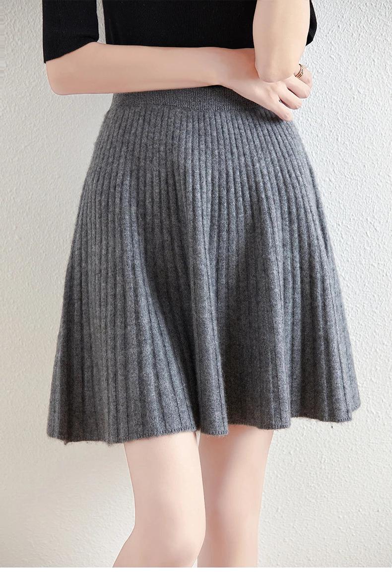 Merino Wool Midi Skirt for Women - Comfortable and Stylish Everyday Wear - Versatile Fashion Essential