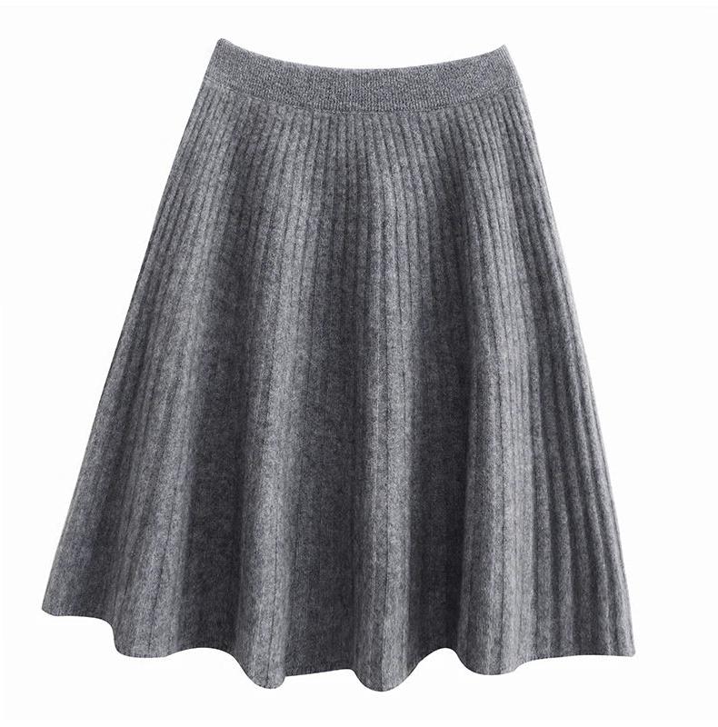 Merino Wool Midi Skirt for Women - Comfortable and Stylish Everyday Wear - Versatile Fashion Essential