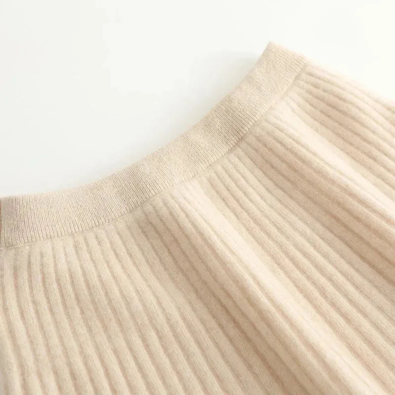 Merino Wool Midi Skirt for Women - Comfortable and Stylish Everyday Wear - Versatile Fashion Essential