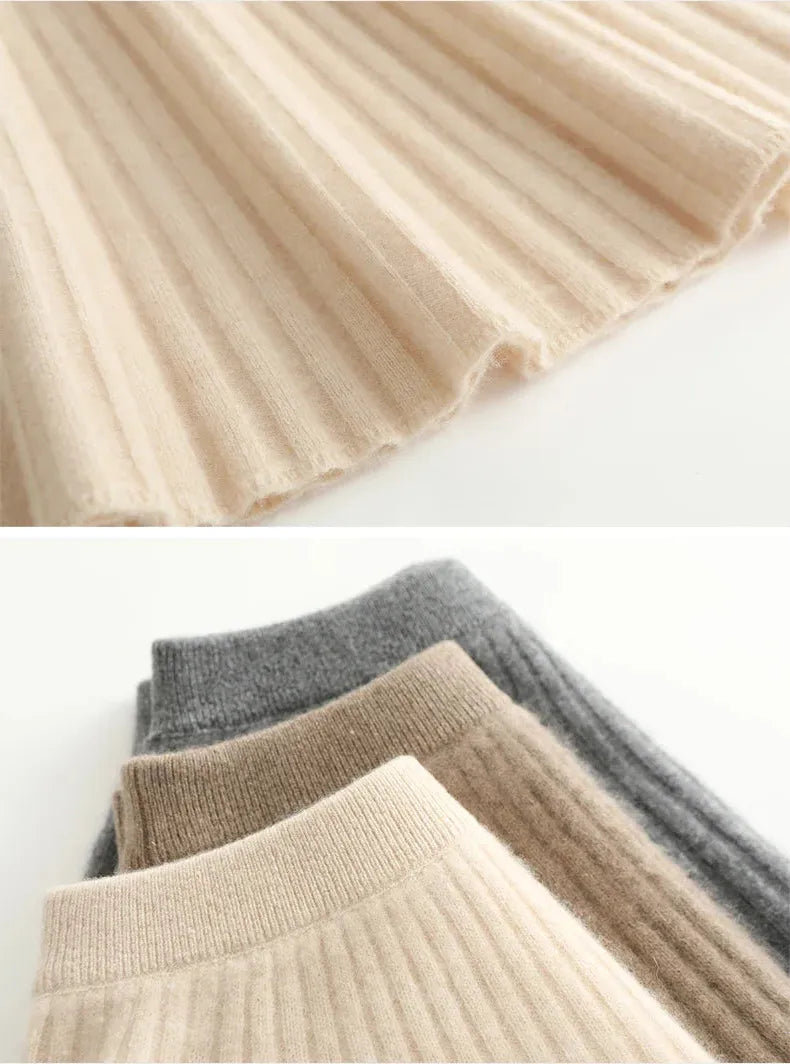 Merino Wool Midi Skirt for Women - Comfortable and Stylish Everyday Wear - Versatile Fashion Essential