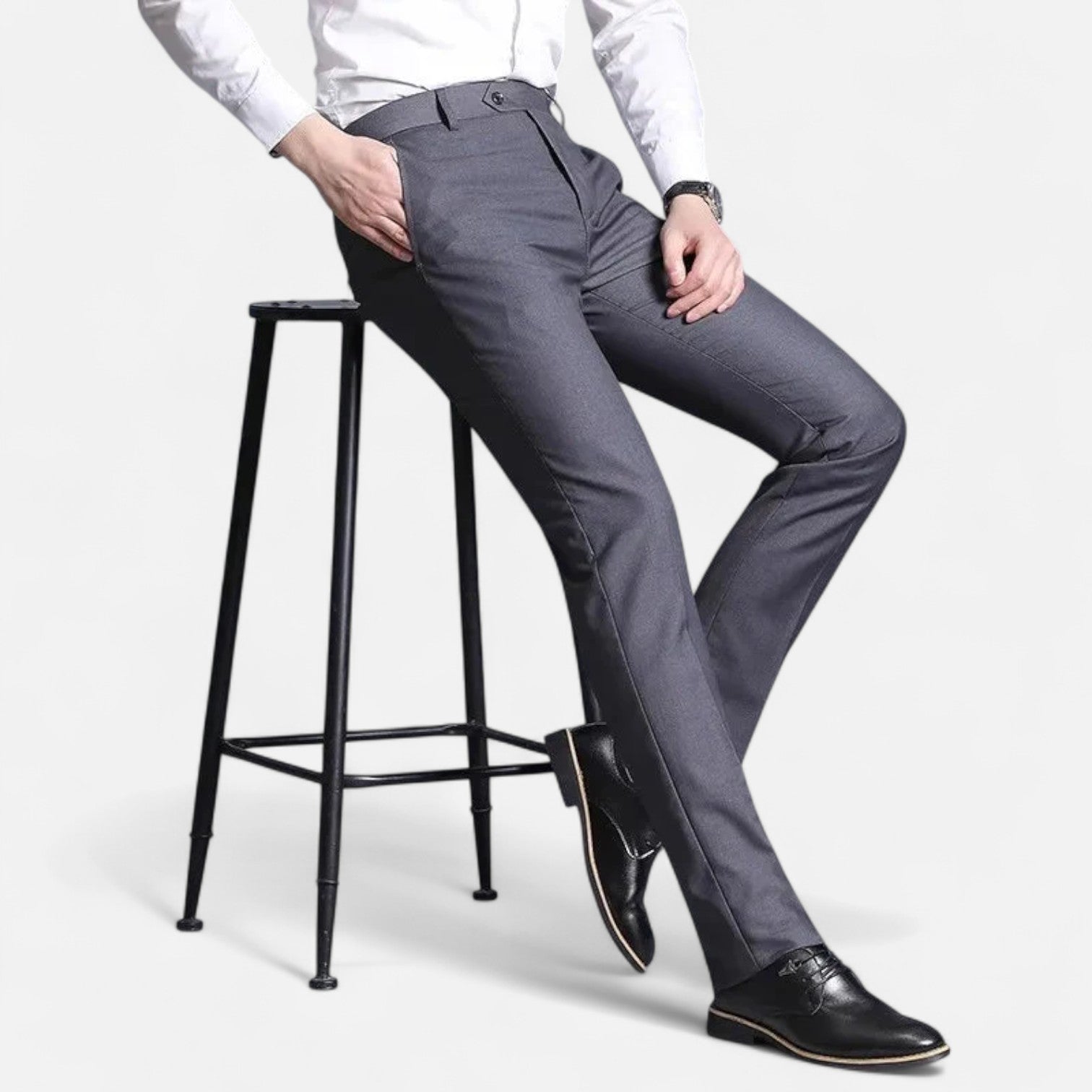 Modern Tailored Men's Trousers | Lightweight Fabric | Formal Style | Perfect for Office and Events