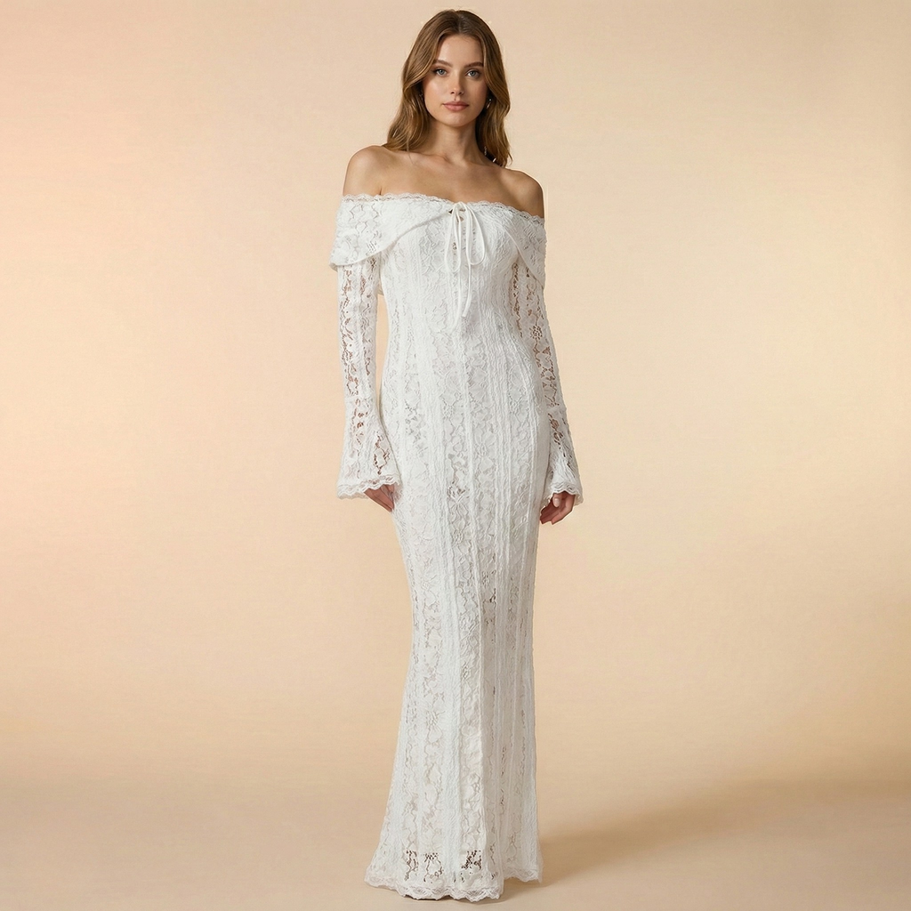 Off-Shoulder Women's Dress in Elegant Fabric | Evening Wear | Formal or Casual Events | Available in Multiple Sizes