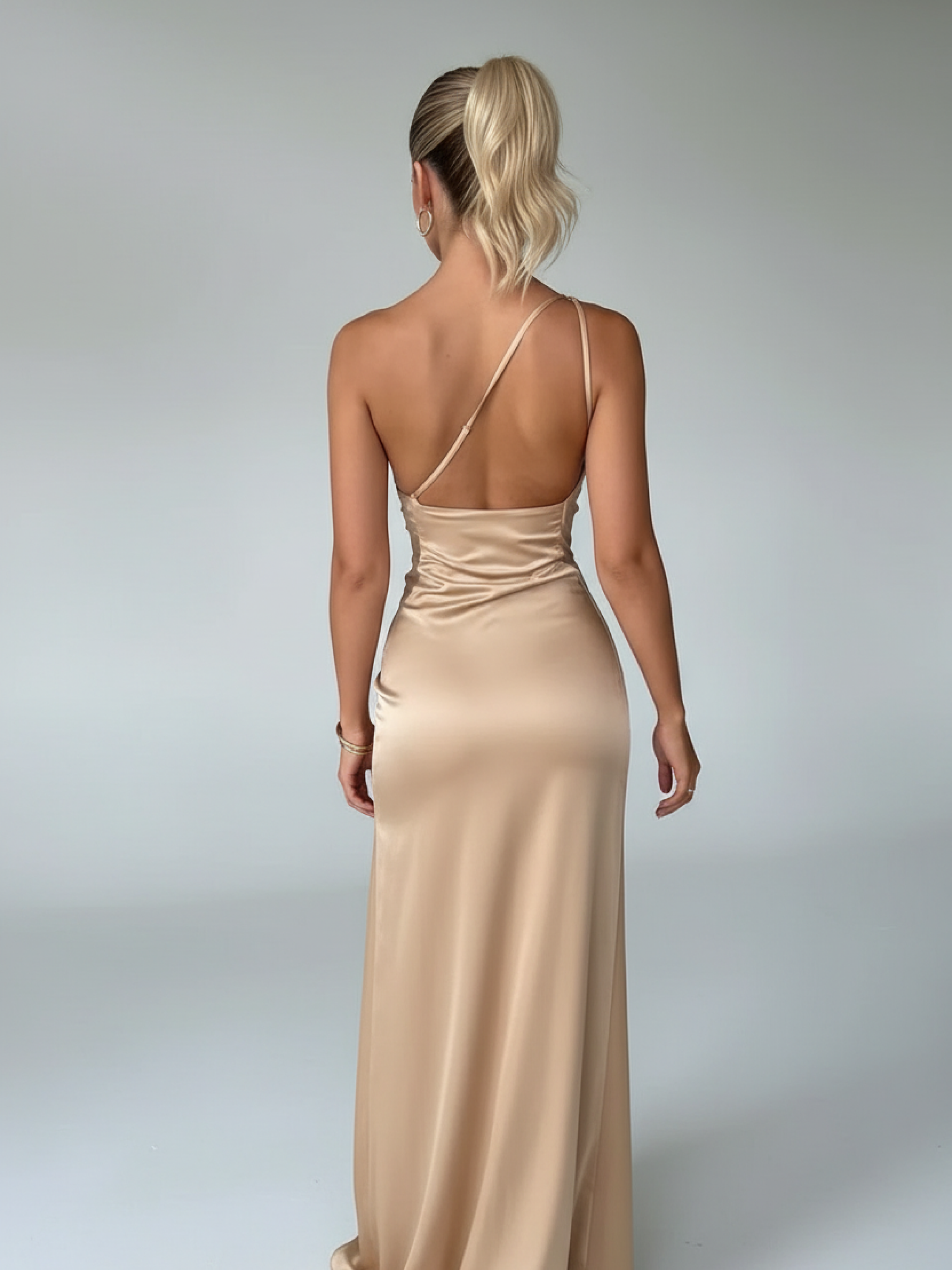 One-Shoulder Starlight Gown for Women | Elegant Evening Dress | Formal Wear | Perfect for Weddings and Special Occasions