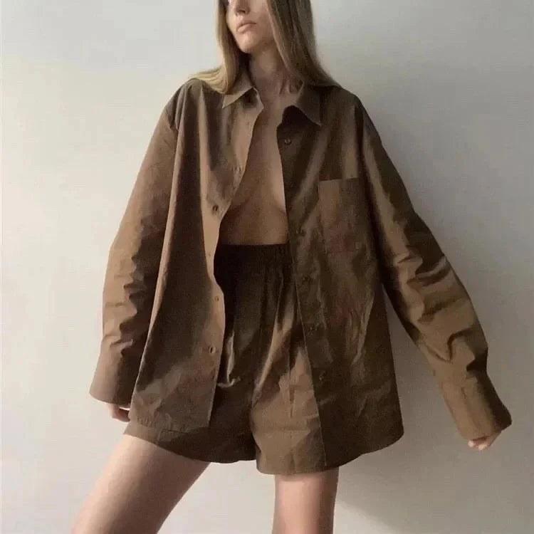 Poplin Lounge Set - Soft Cotton Fabric - Casual Style - Perfect for Relaxing and Everyday Wear