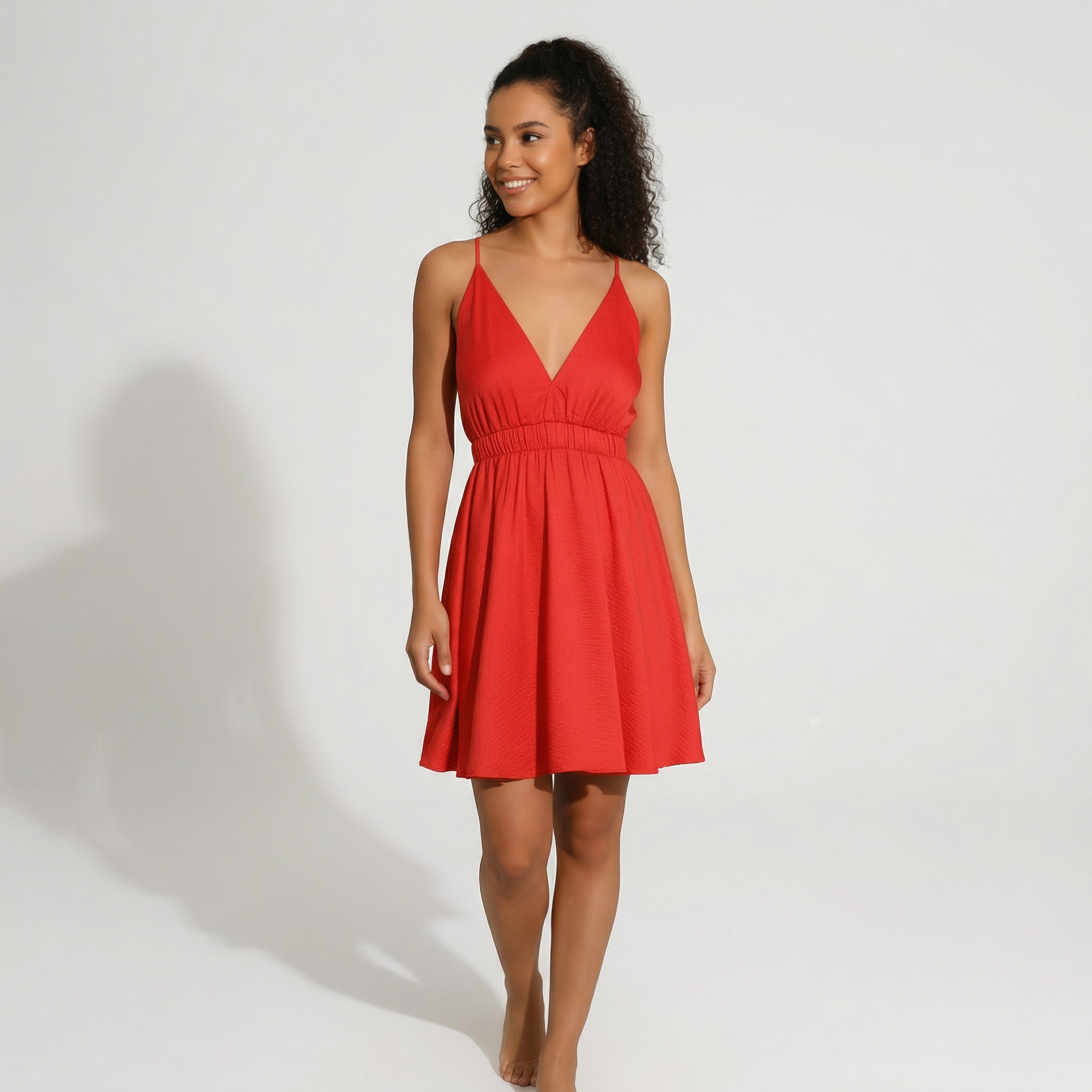 Satin Crepe Skater Dress for Women - Elegant Party Dress with Flared Skirt - Available in Multiple Colors