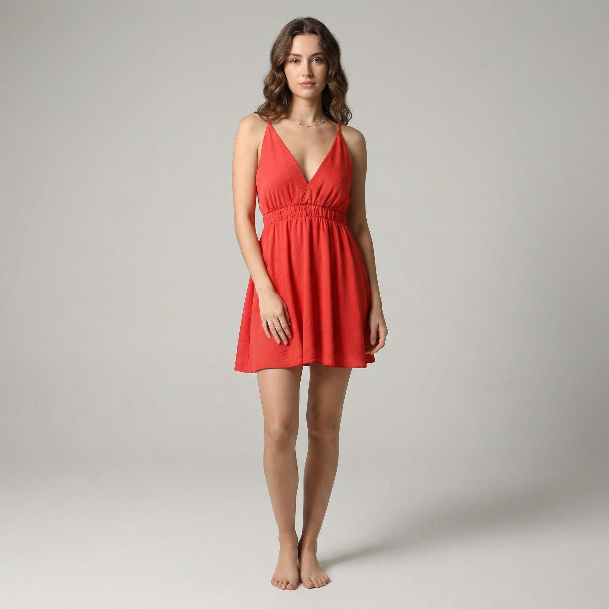 Satin Crepe Skater Dress for Women - Elegant Party Dress with Flared Skirt - Available in Multiple Colors