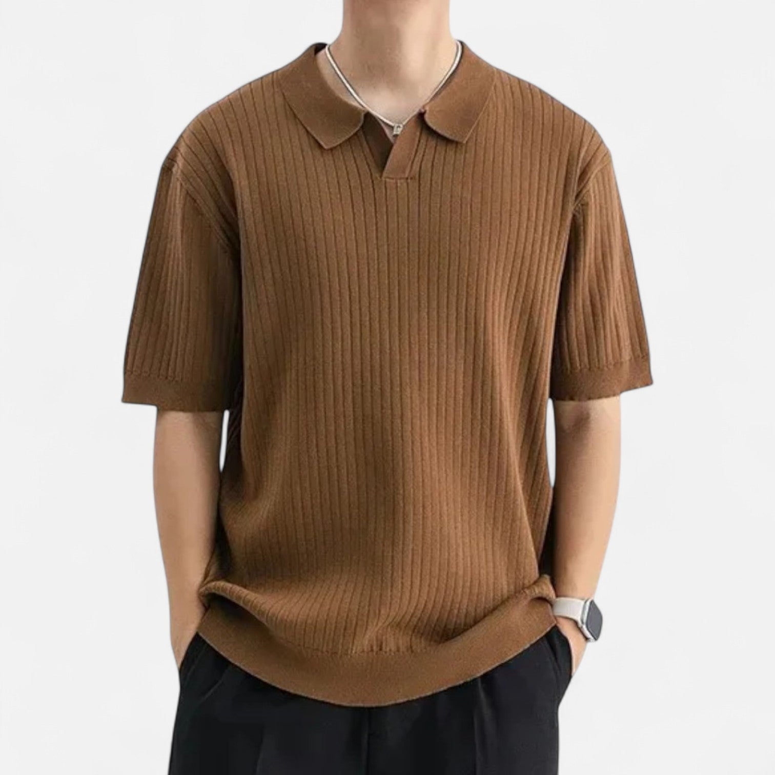 Silk Blend Polo Shirt - Soft Touch Fabric - Casual Wear - Lightweight Design for Everyday Comfort