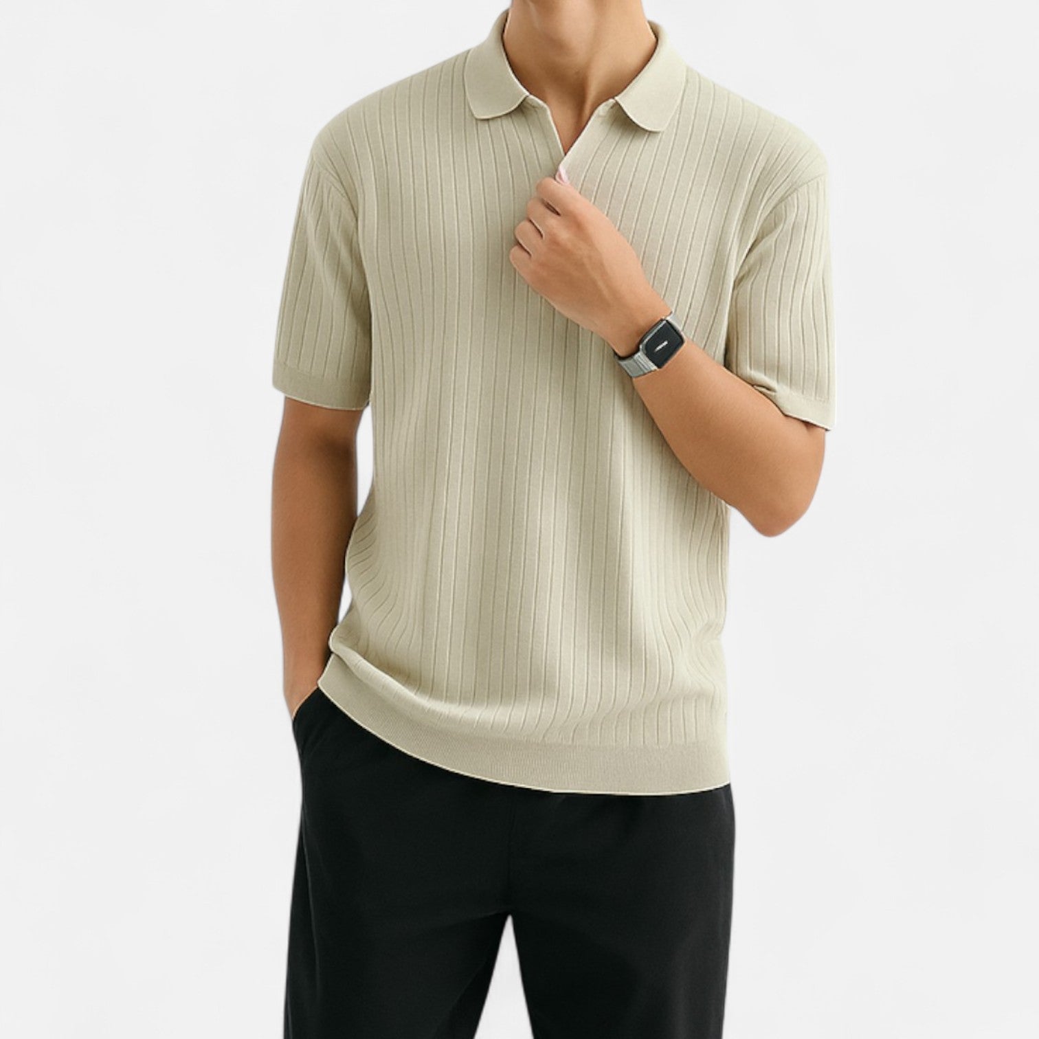 Silk Blend Polo Shirt - Soft Touch Fabric - Casual Wear - Lightweight Design for Everyday Comfort