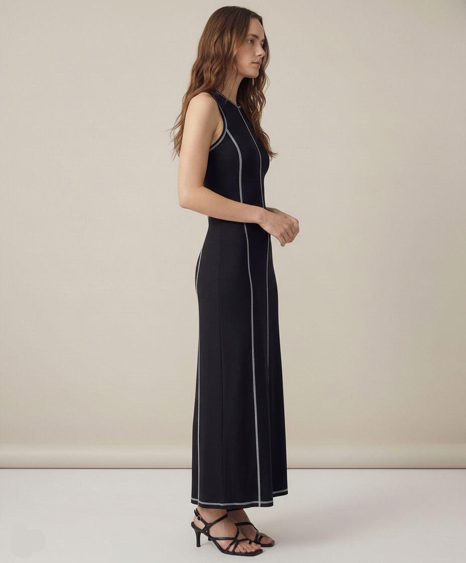 Sleeveless Knit Maxi Dress for Women - Comfortable Casual Wear for Summer - Versatile Long Length Design