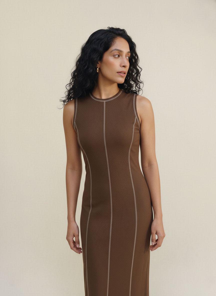 Sleeveless Knit Maxi Dress for Women - Comfortable Casual Wear for Summer - Versatile Long Length Design