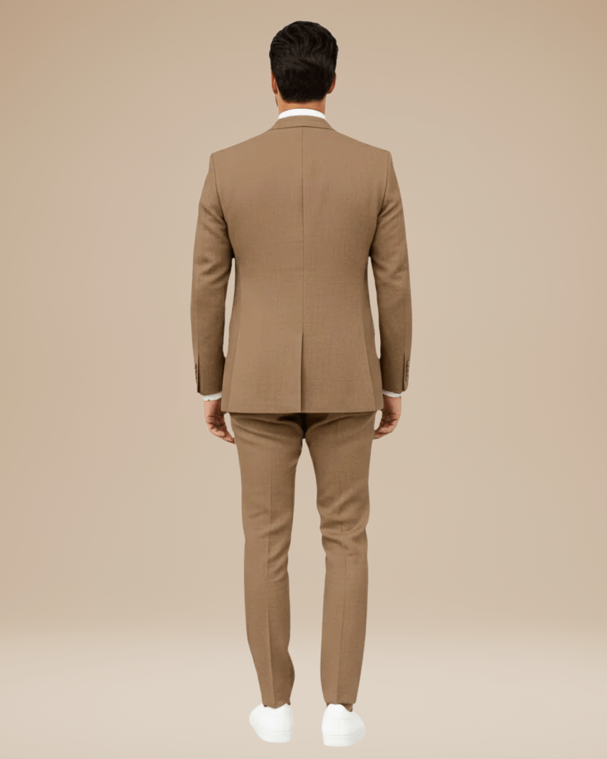 Slim Fit Men's Lightweight Linen Suit Jacket - Elegant Single-Breasted Design with Two Buttons for Formal Occasions