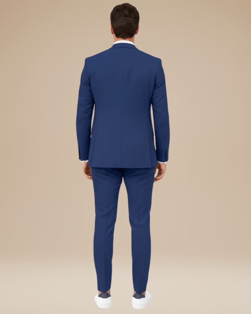 Slim Fit Men's Lightweight Linen Suit Jacket - Elegant Single-Breasted Design with Two Buttons for Formal Occasions