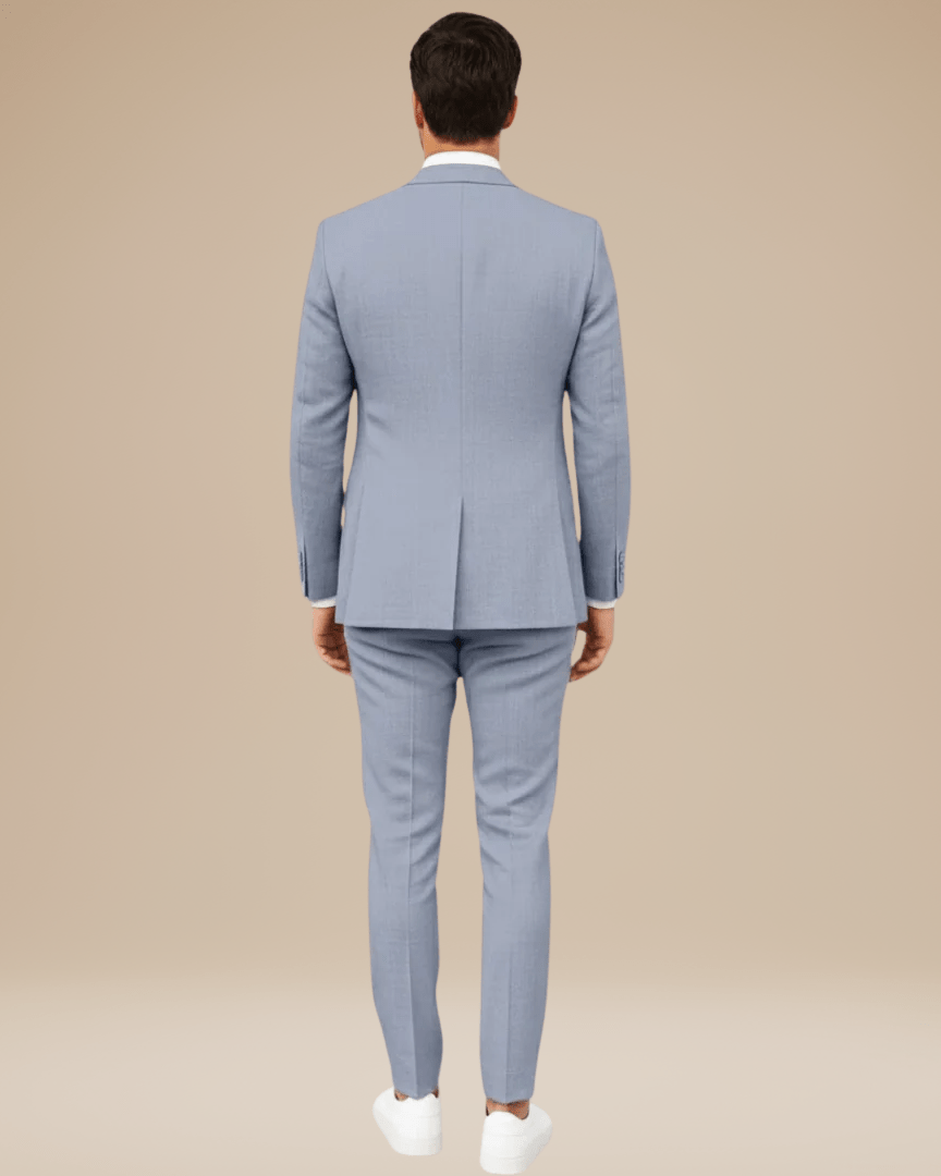 Slim Fit Men's Lightweight Linen Suit Jacket - Elegant Single-Breasted Design with Two Buttons for Formal Occasions