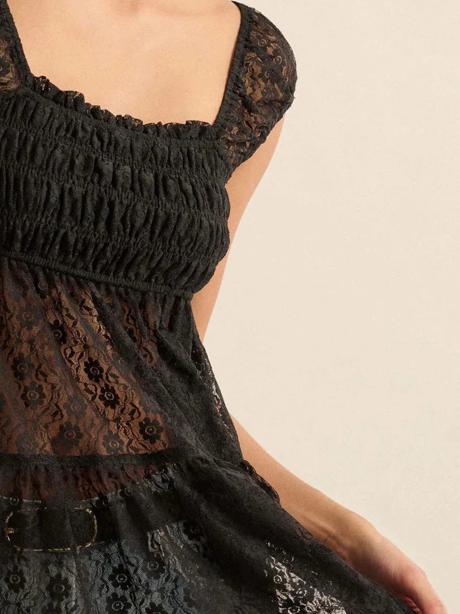 Summer Cutout Dress Top - Lightweight Fabric, Casual Style for Warm Weather, Available in Multiple Sizes