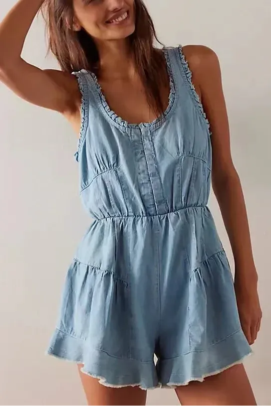 Westlyn Playsuit - Lightweight Cotton Casual Jumpsuit for Women - Perfect for Summer Outings and Everyday Wear