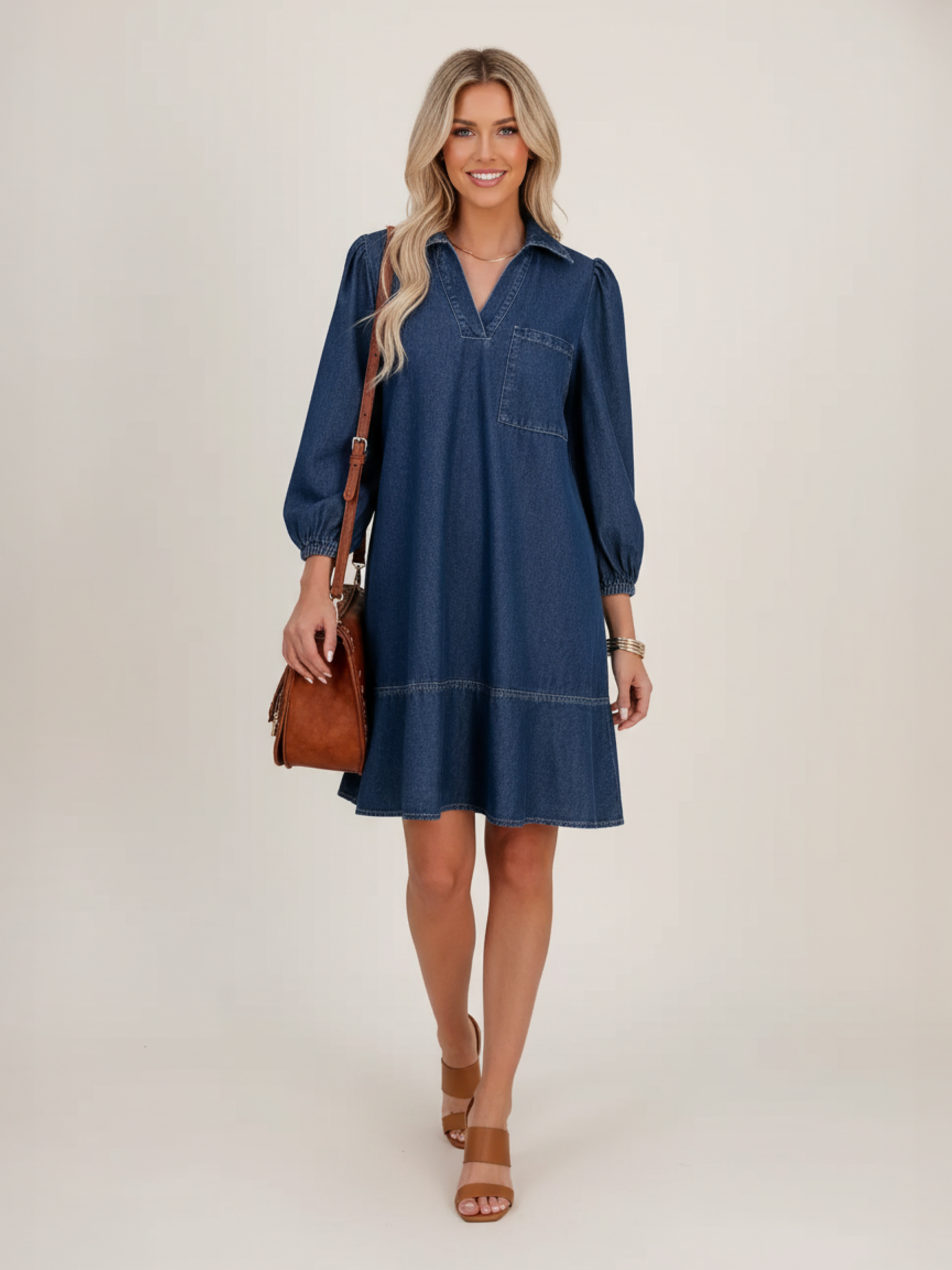 Women's Denim Midi Skirt - Classic Style, Versatile Casual Wear, Perfect for Everyday Outfits