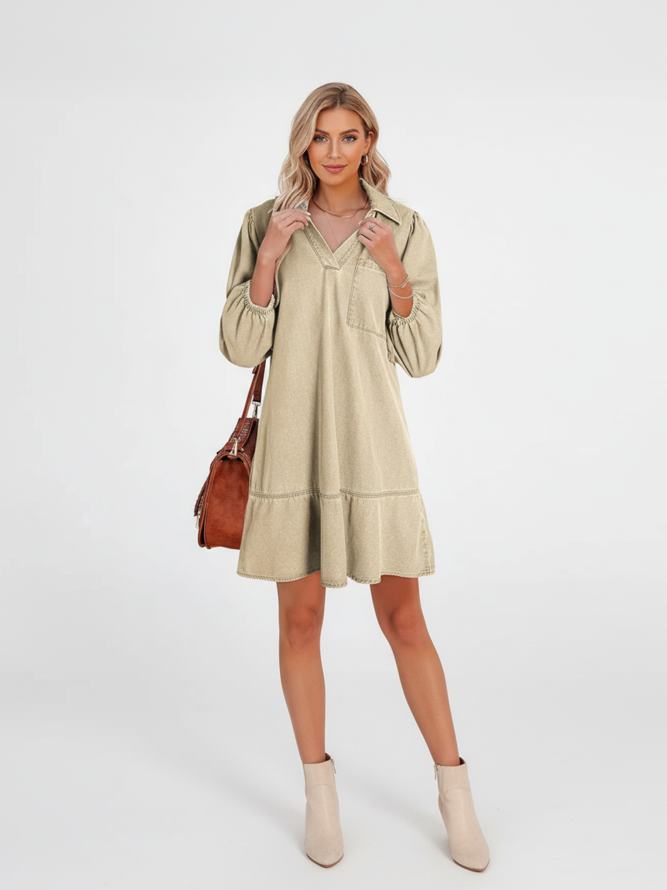 Women's Denim Midi Skirt - Classic Style, Versatile Casual Wear, Perfect for Everyday Outfits