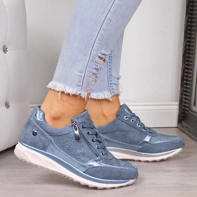 Women's Wedge Sneakers with Decorative Design | Casual Footwear for Everyday Wear