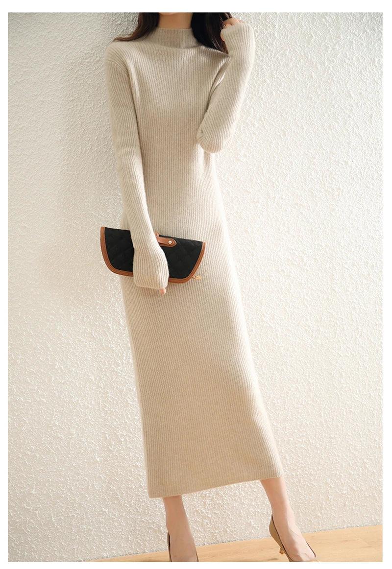 Wool Dress for Women | Classic Style | Warm and Comfortable | Perfect for Casual or Formal Occasions