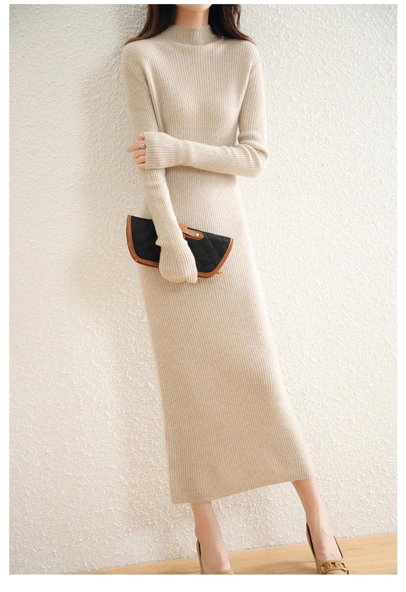 Wool Dress for Women | Classic Style | Warm and Comfortable | Perfect for Casual or Formal Occasions