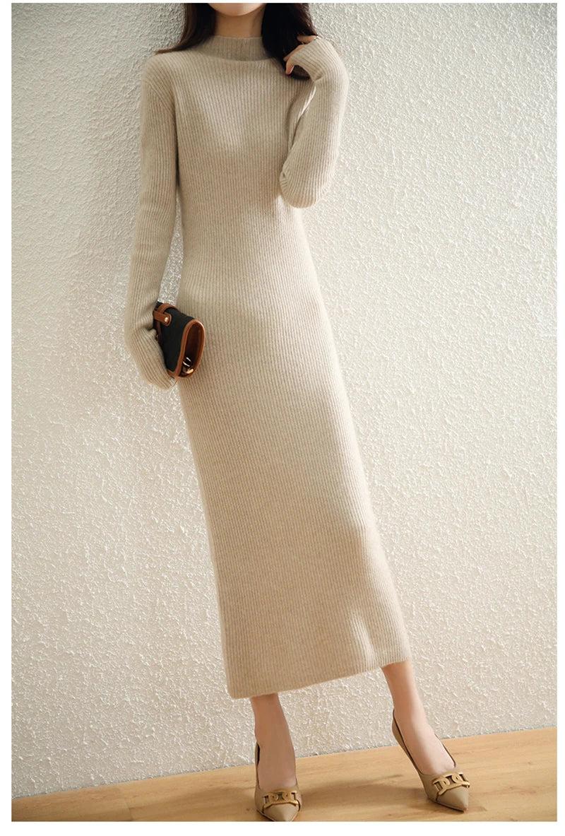 Wool Dress for Women | Classic Style | Warm and Comfortable | Perfect for Casual or Formal Occasions