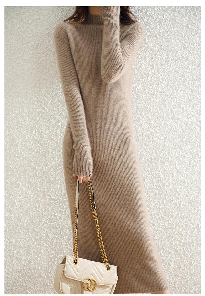 Wool Dress for Women | Classic Style | Warm and Comfortable | Perfect for Casual or Formal Occasions