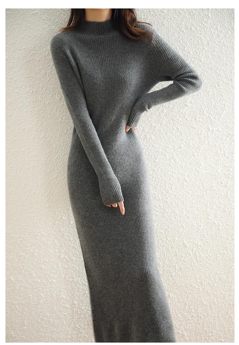 Wool Dress for Women | Classic Style | Warm and Comfortable | Perfect for Casual or Formal Occasions