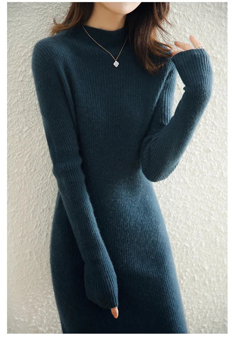 Wool Dress for Women | Classic Style | Warm and Comfortable | Perfect for Casual or Formal Occasions