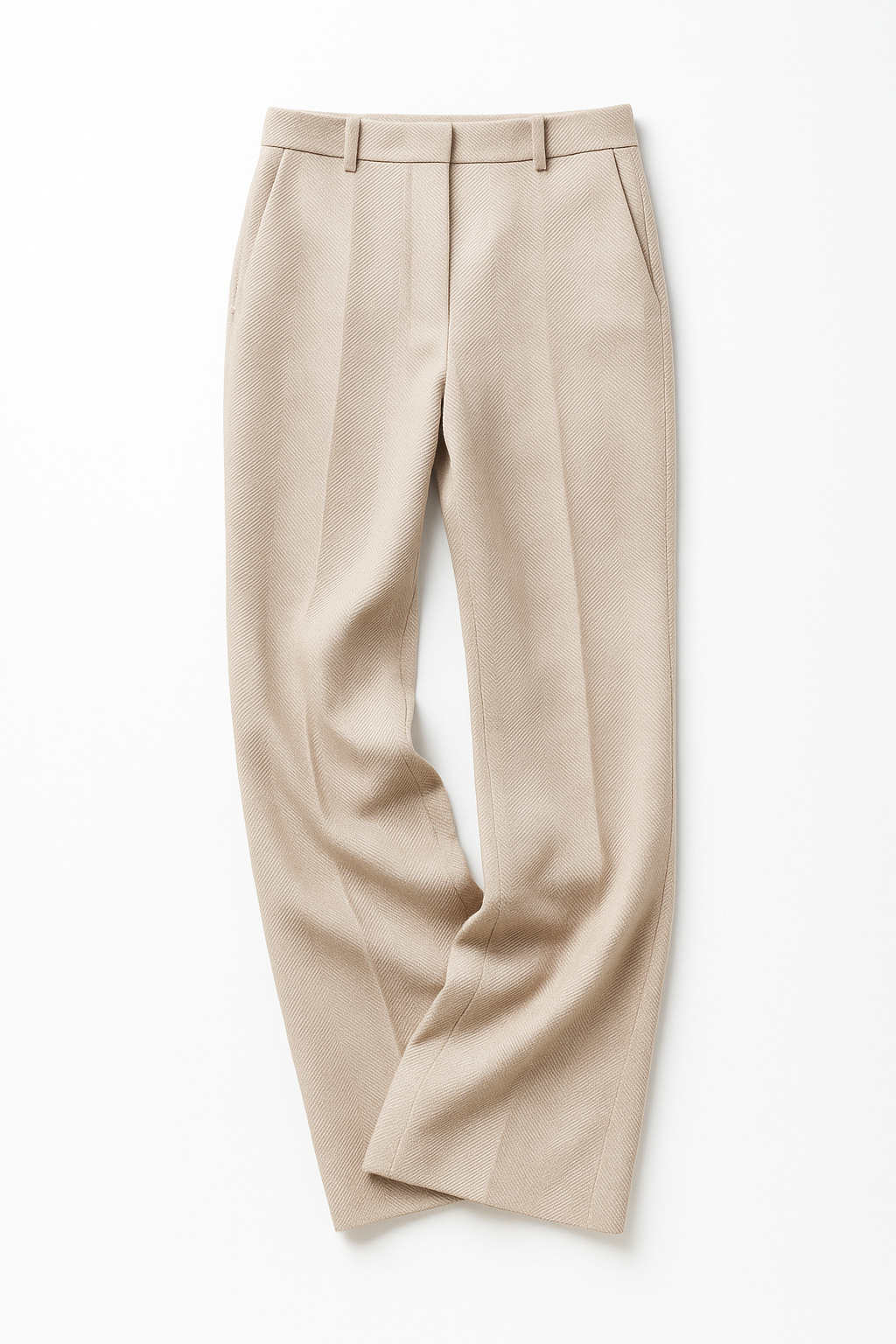 Wool Herringbone Trousers for Women - Classic Fit, Versatile Office or Casual Wear, Available in Multiple Sizes